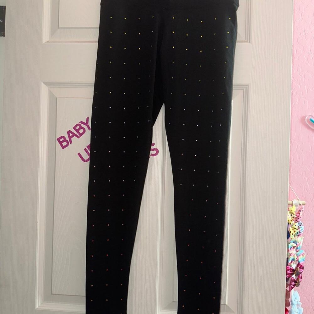 Pink Leggings with gems -s